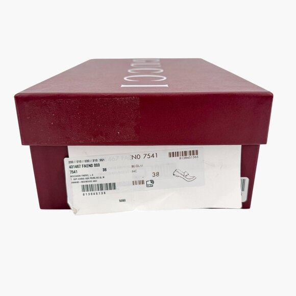 Gucci Jordaan Orange Canvas Horsebit Loafers Flat Shoes Size 38 US 8 Women's - Picture 15 of 15